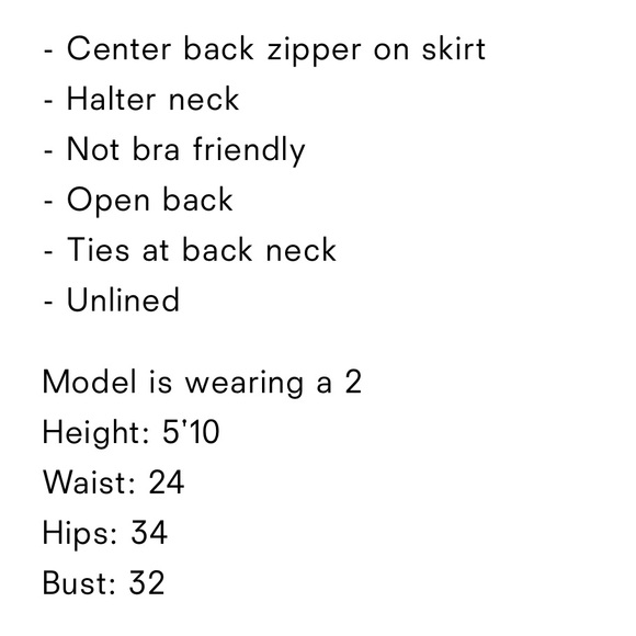 Reformation Filippa Halter Neck Dress - BNWOT - size 8 - unworn - Picture 9 of 10